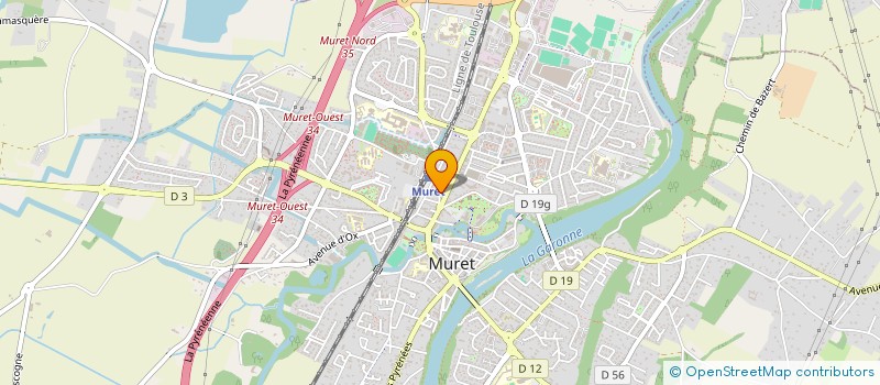 localisation de l'entreprise COIFFEUR DE LA GARE  MURET