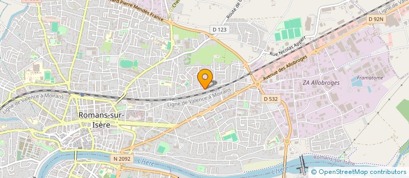 localisation de l'entreprise COIFFME  ROMANS-SUR-ISERE