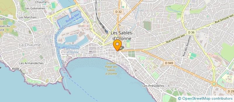 localisation de l'entreprise COIFFORM à LES SABLES D'OLONNE