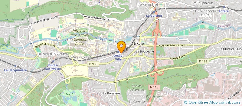 localisation de l'entreprise COIFFTIFF à ORSAY