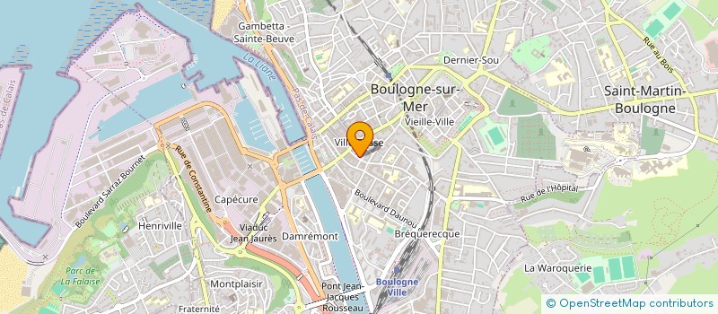 localisation de l'entreprise COIFFURE 2000 à BOULOGNE-SUR-MER