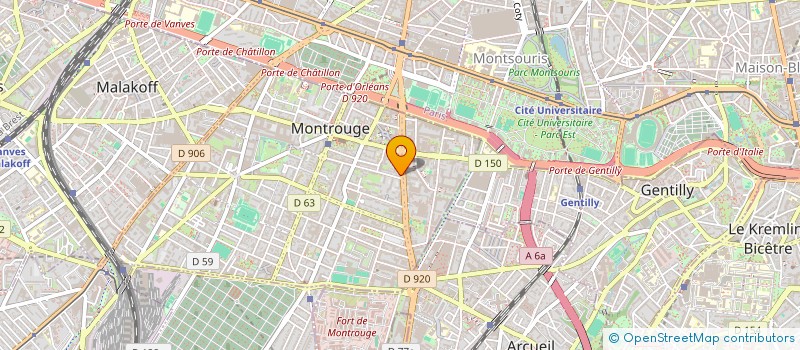 localisation de l'entreprise COIFFURE 92  MONTROUGE