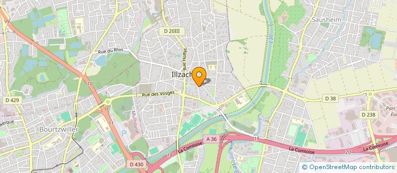 localisation de l'entreprise COIFFURE ARTHUR ET LISA 4  ILLZACH