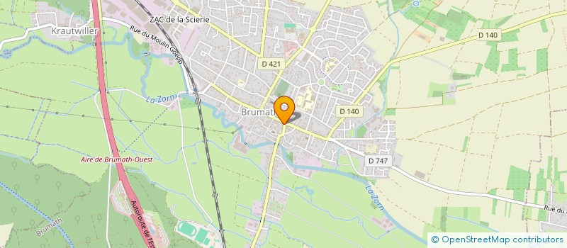 localisation de l'entreprise COIFFURE BERNARD  BRUMATH