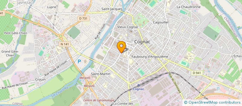 localisation de l'entreprise COIFFURE BRISSON à COGNAC