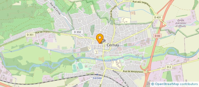 localisation de l'entreprise COIFFURE COMPLICE  CERNAY