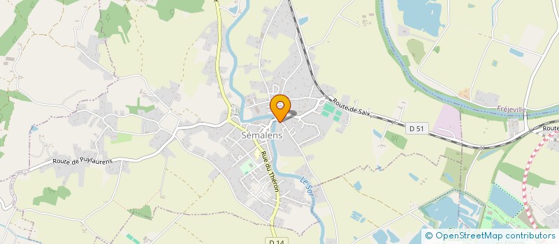 localisation de l'entreprise COIFFURE CREA'TIF  SEMALENS