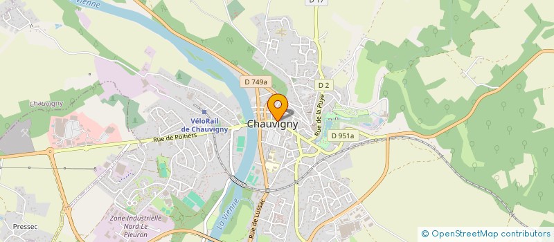 localisation de l'entreprise COIFFURE D'AUJOURD'HUI à CHAUVIGNY