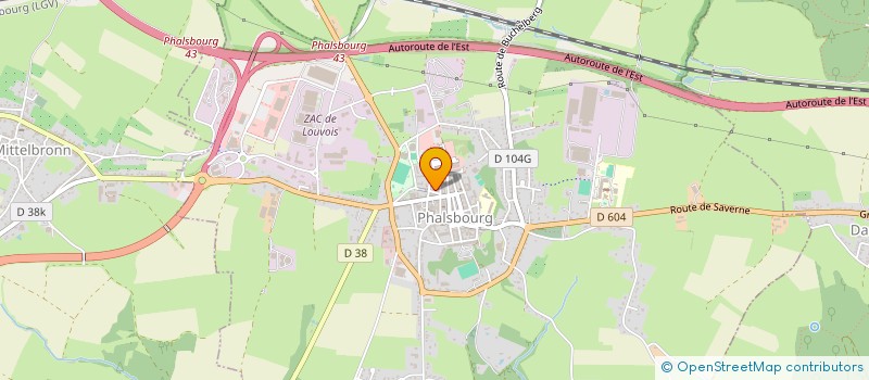 localisation de l'entreprise COIFFURE D'OR OU D'EBENE  PHALSBOURG