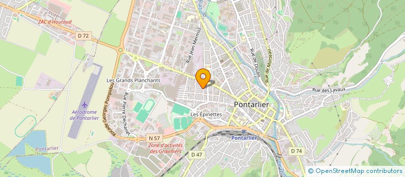 localisation de l'entreprise COIFFURE DAVID à PONTARLIER