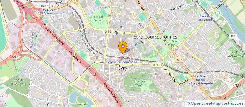 localisation de l'entreprise COIFFURE DE LA PLACE à EVRY-COURCOURONNES