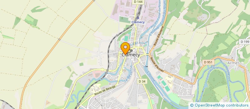 localisation de l'entreprise COIFFURE DEDIANNE à CLAMECY