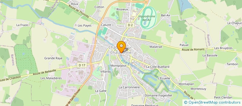 localisation de l'entreprise COIFFURE DES HALLES  CHATILLON-SUR-CHALARONNE