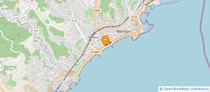 localisation de l'entreprise COIFFURE DI COSTANZO à MENTON