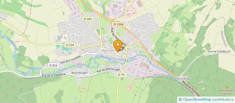 localisation de l'entreprise COIFFURE ET BEAUTE  WASSELONNE