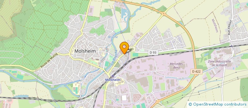 localisation de l'entreprise COIFFURE ET BRONZAGE DAVID  MOLSHEIM