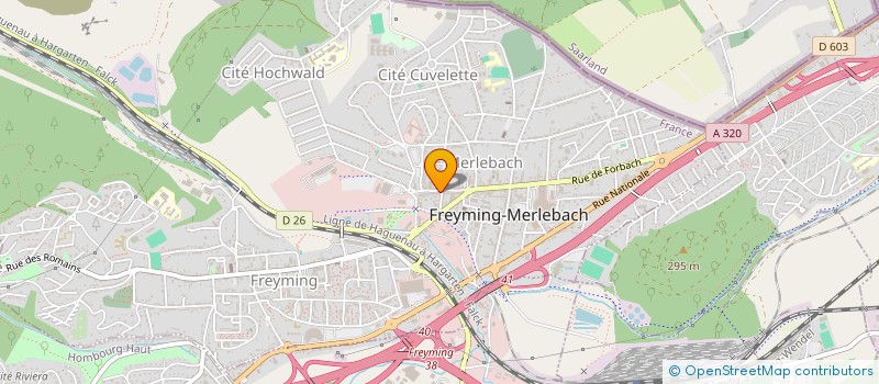 localisation de l'entreprise COIFFURE EVOLU STYL  FREYMING-MERLEBACH