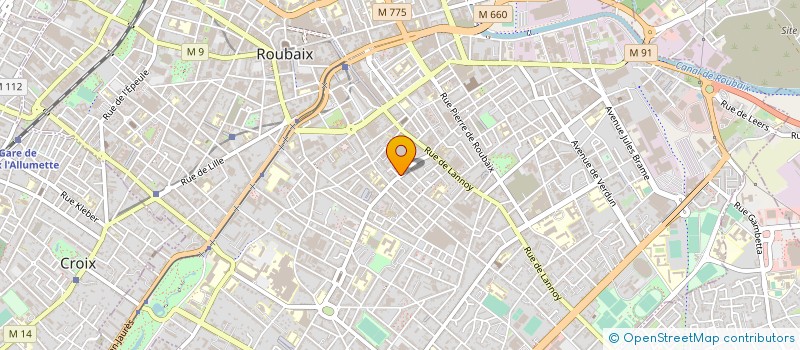 localisation de l'entreprise COIFFURE EYK  ROUBAIX