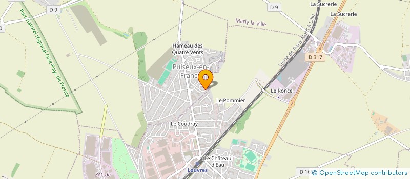 localisation de l'entreprise COIFFURE FM à PUISEUX-EN-FRANCE