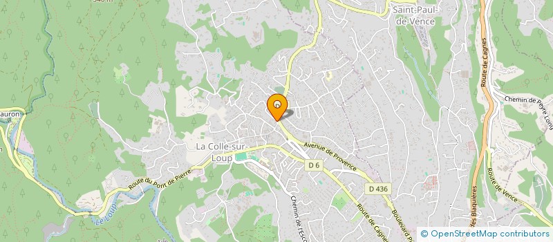 localisation de l'entreprise COIFFURE KATY à LA COLLE SUR LOUP