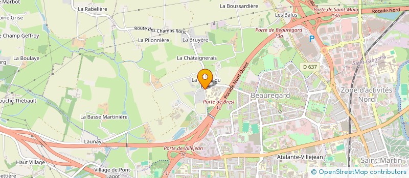 localisation de l'entreprise COIFFURE LANDREL  RENNES