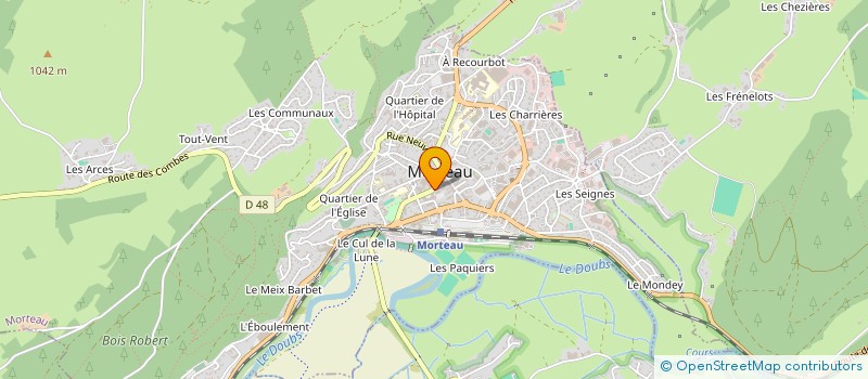 localisation de l'entreprise COIFFURE LANGLOIS VIVIANE  MORTEAU