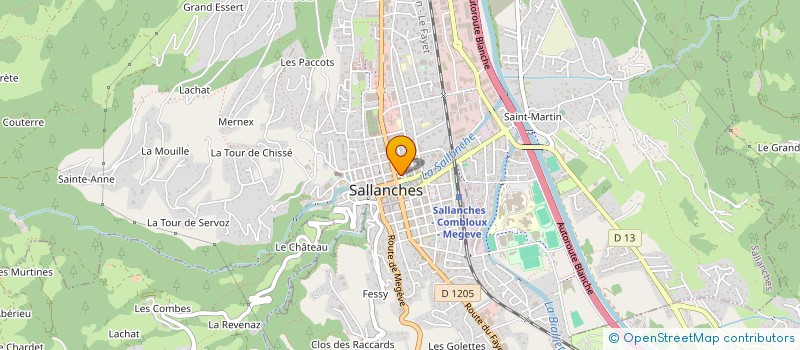 localisation de l'entreprise COIFFURE O NATUREL  SALLANCHES