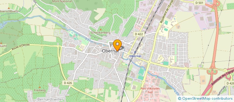 localisation de l'entreprise COIFFURE PHILIPPE  OBERNAI