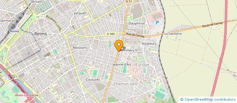 localisation de l'entreprise COIFFURE PLAZZA  REIMS