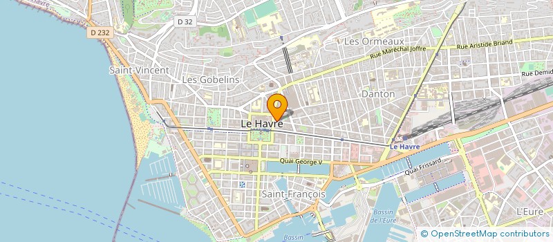 localisation de l'entreprise COIFFURE PORTE OCEANE à LE HAVRE