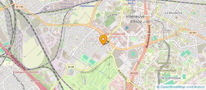 localisation de l'entreprise COIFFURE SENSATION NEWS à LILLE