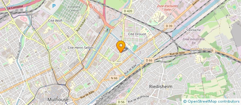 localisation de l'entreprise COIFFURE STELLA S.A.R.L.  REGUISHEIM