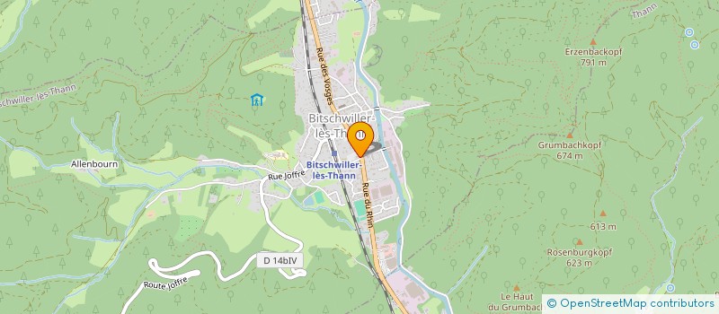 localisation de l'entreprise COIFFURE TENDANCE NATURE  BITSCHWILLER-LES-THANN