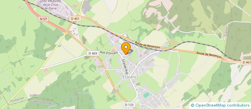 localisation de l'entreprise COIFFURE TONIC PLUS  ETALANS