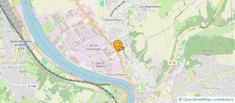 localisation de l'entreprise COIFFURISSIMO  NEUVILLE-SUR-SAONE