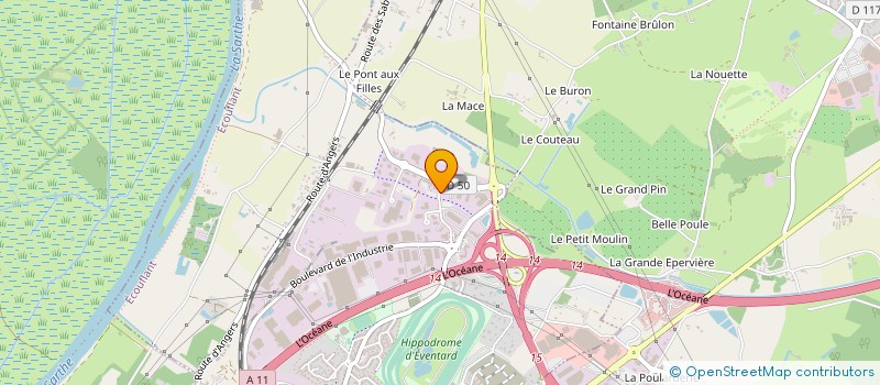 localisation de l'entreprise COIGNARD ANGERS LOIRE à ECOUFLANT