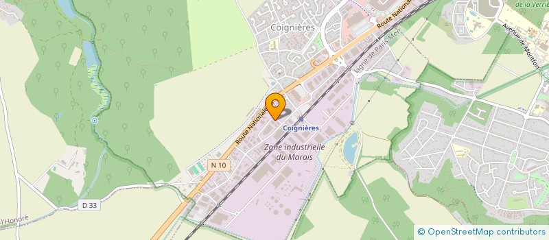 localisation de l'entreprise COIGNIERES CONTROLE ACCESSOIRES SA à COIGNIERES