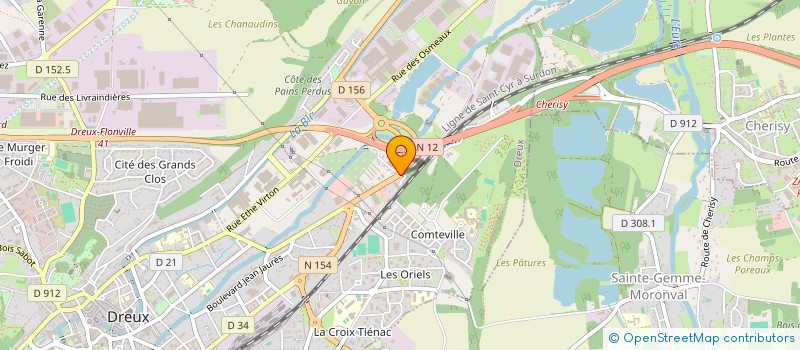 localisation de l'entreprise COIN AUTO SARL à DREUX