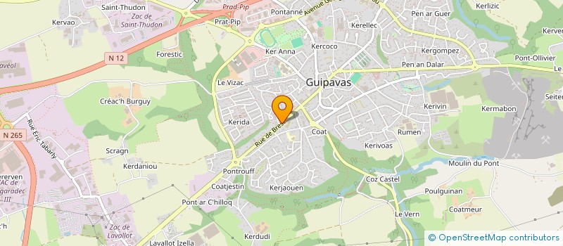 localisation de l'entreprise COIN DE MIRE  GUIPAVAS