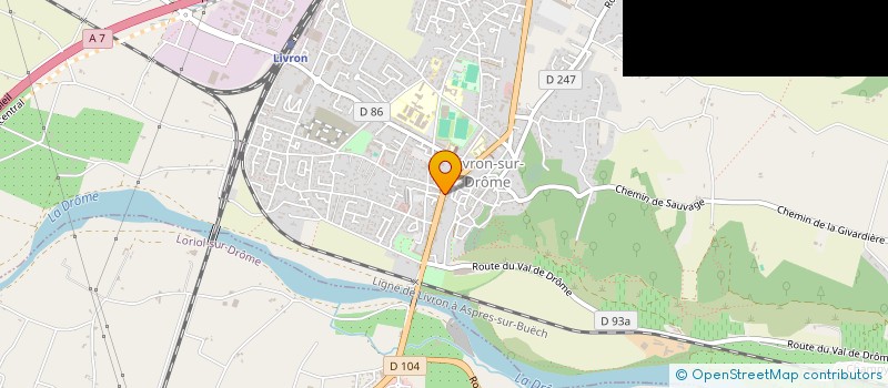 localisation de l'entreprise COIN VAPOT à LIVRON-SUR-DROME