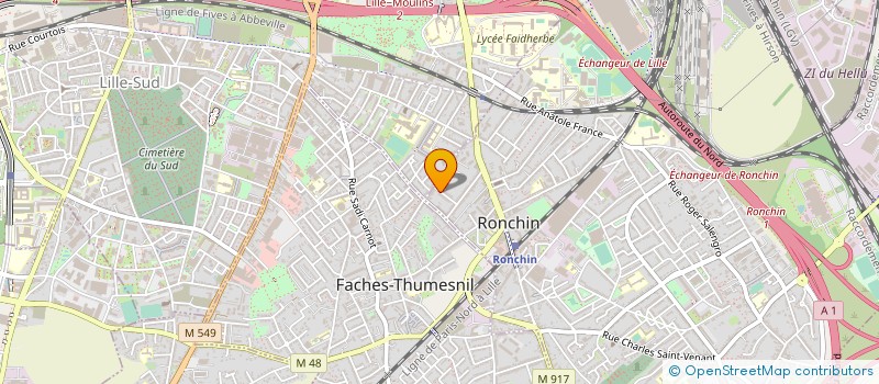 localisation de l'entreprise COISNE DEVELOPPEMENT  FACHES-THUMESNIL