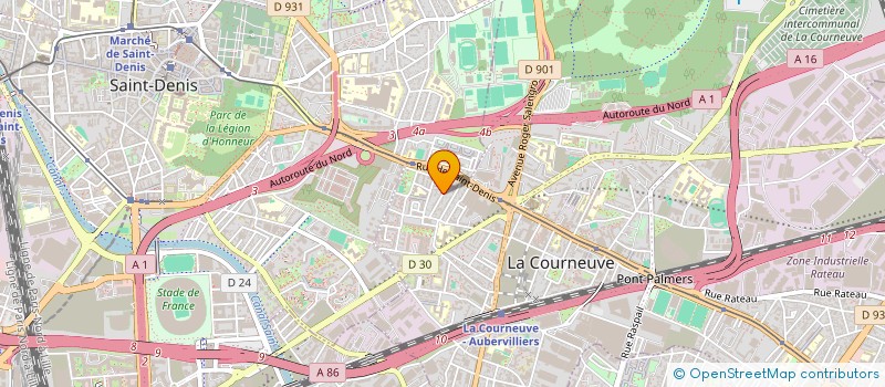 localisation de l'entreprise COJOCAR à LA COURNEUVE