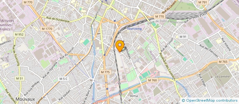 localisation de l'entreprise COJT à TOURCOING
