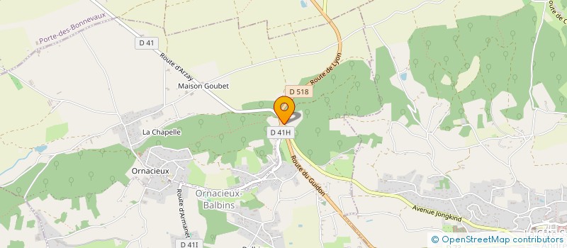 localisation de l'entreprise COJULOU  ORNACIEUX-BALBINS