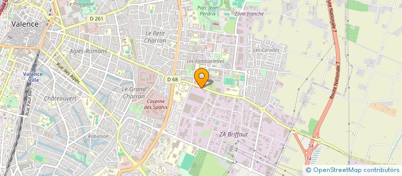 localisation de l'entreprise COJUMA  VALENCE