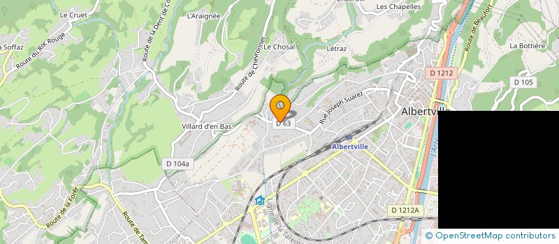 localisation de l'entreprise COJUMAR à ALBERTVILLE