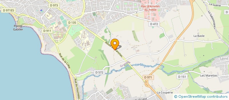 localisation de l'entreprise COL VACANCES CHATEAU BONHEUR  GRANVILLE