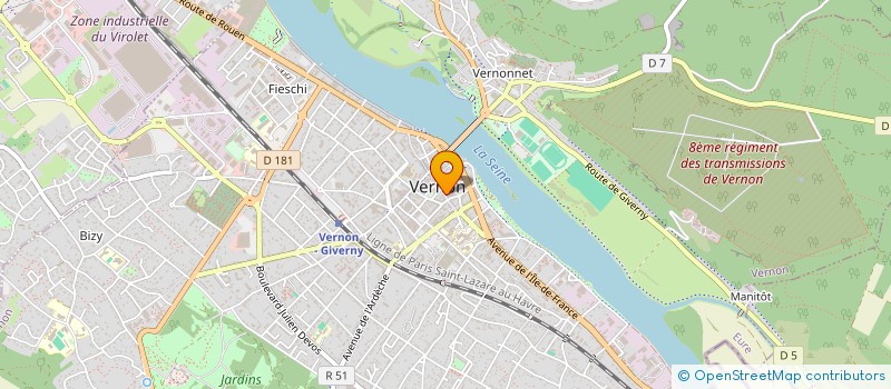localisation de l'entreprise COLANGE à VERNON
