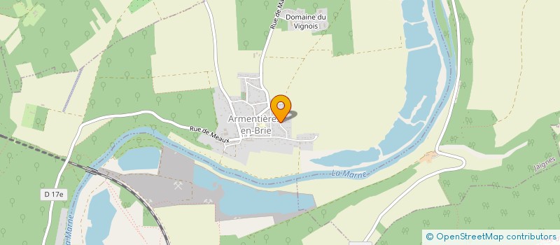 localisation de l'entreprise COLAS ET ENFANTS COMPAGNIE D'INVESTISSEMENTS.  ARMENTIERES-EN-BRIE