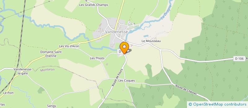 localisation de l'entreprise COLAS GONTHIER SERVICES à VANDENESSE